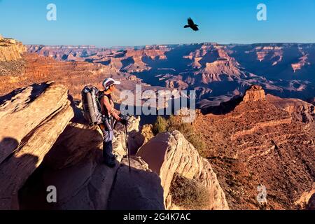 Vue depuis Ooh aah point, parc national du Grand Canyon, Arizona, U.S.A Banque D'Images