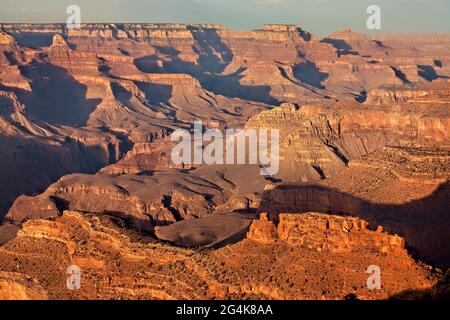 Vue sur le Grand Canyon, le parc national du Grand Canyon, Arizona, États-Unis Banque D'Images