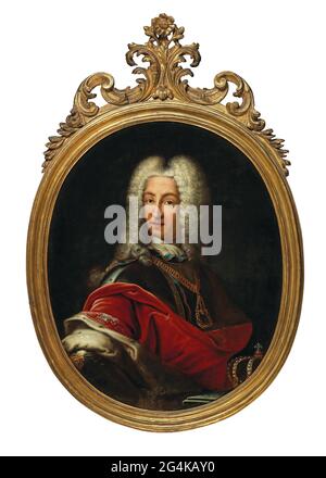 Portrait de Victor Amadeus II (1666-1732), roi de Sardaigne et duc de Savoie. Collection privée. Banque D'Images