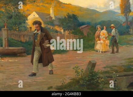 Le Maître Lonely (Beethoven sur une promenade près de Vienne), 1908. Dans la collection du Musée de Vienne. Banque D'Images