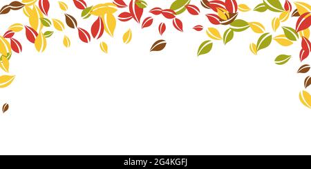 Chute des feuilles d'automne. Rouge, jaune, vert, marron c Illustration de Vecteur