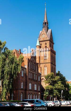 Lübeck, Allemagne - 24 août 2019 : façade de l'église Saint-Lorenz au centre de Lübeck, Allemagne Banque D'Images