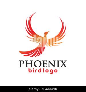 logo phoenix bird inspiré du design exclusif Illustration de Vecteur