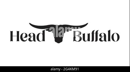 Logo Buffalo Head inspiré du design exclusif Illustration de Vecteur