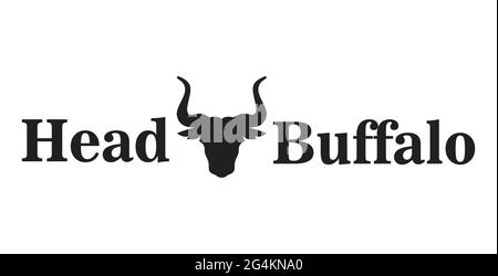 Logo Buffalo Head inspiré du design exclusif Illustration de Vecteur