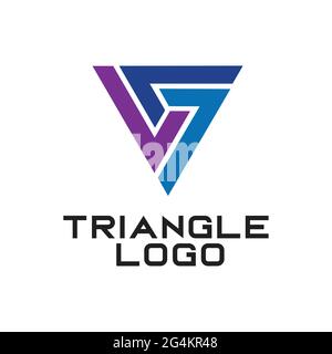 Logo triangle inspiré du design exclusif Illustration de Vecteur