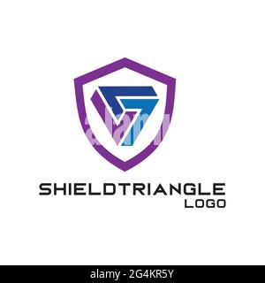 Logo triangle inspiré du design exclusif Illustration de Vecteur