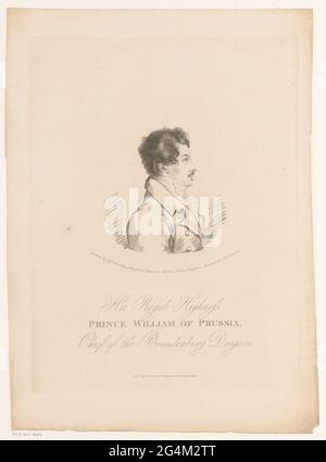 Portrait de Frederik Willem IV, roi de Prusse. . Banque D'Images