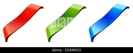 jeu de rubans de coins brillants pliés Illustration de Vecteur