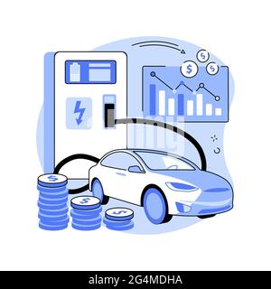 Illustration du vecteur de concept abstrait économie de carburant. Illustration de Vecteur