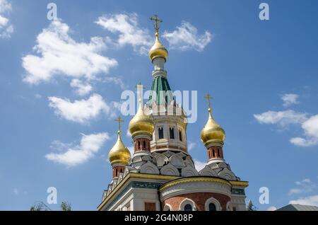 La splendide cathédrale orthodoxe russe Saint-Nicolas est située dans le troisième quartier de Vienne, au cœur du quartier diplomatique de la ville. Banque D'Images