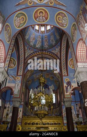 La splendide cathédrale orthodoxe russe Saint-Nicolas est située dans le troisième quartier de Vienne, au cœur du quartier diplomatique de la ville. Banque D'Images