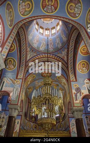 La splendide cathédrale orthodoxe russe Saint-Nicolas est située dans le troisième quartier de Vienne, au cœur du quartier diplomatique de la ville. Banque D'Images