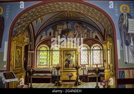 La splendide cathédrale orthodoxe russe Saint-Nicolas est située dans le troisième quartier de Vienne, au cœur du quartier diplomatique de la ville. Banque D'Images