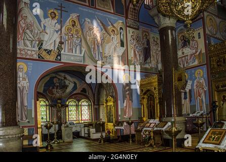 La splendide cathédrale orthodoxe russe Saint-Nicolas est située dans le troisième quartier de Vienne, au cœur du quartier diplomatique de la ville. Banque D'Images