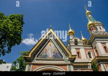 La splendide cathédrale orthodoxe russe Saint-Nicolas est située dans le troisième quartier de Vienne, au cœur du quartier diplomatique de la ville. Banque D'Images