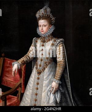 Infanta Isabel Clara Eugenia par Alonso Sánchez Coello (1531-1588), huile sur toile, 1579 Banque D'Images