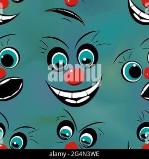 Fait face à des émotions prononcées, un motif sans couture, EPS8 - graphiques vectoriels Illustration de Vecteur