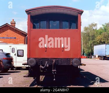 Loughborough, Royaume-Uni - 29 mai 2021 : une camionnette à freins sur la voie d'évitement de Quorn and Woodhouse Station. Banque D'Images