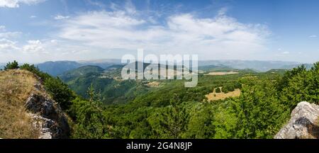 Vue panoramique sur la vieille montagne en Bulgarie, UE. Banque D'Images