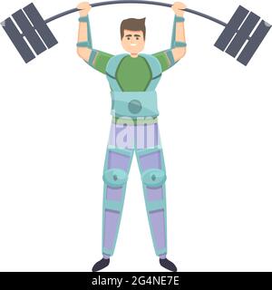 Icône de l'exosquelette humaine. Dessin animé de l'icône vecteur d'exosquelette humaine pour la conception de sites Web isolée sur fond blanc Illustration de Vecteur