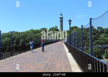 Croton Aqueduct High Bridge au-dessus de la rivière Harlem New York Banque D'Images