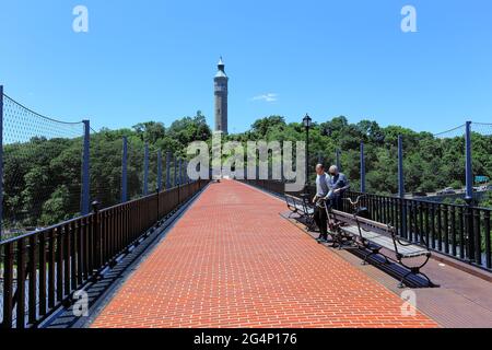 Croton Aqueduct High Bridge au-dessus de la rivière Harlem New York Banque D'Images