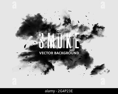 Arrière-plan abstrait réaliste grunge sous forme de nuages noirs texturés Illustration de Vecteur