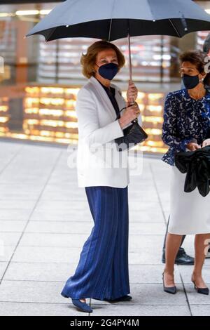 La reine Sofia d'Espagne assiste à la cérémonie de clôture de l'École de musique de la reine Sofia 20-21 au Musée Reina Sofia le 22 juin 2021 à Madrid, Espagne. Photo par Archie Andrews/ABACAPRESS.COM Banque D'Images
