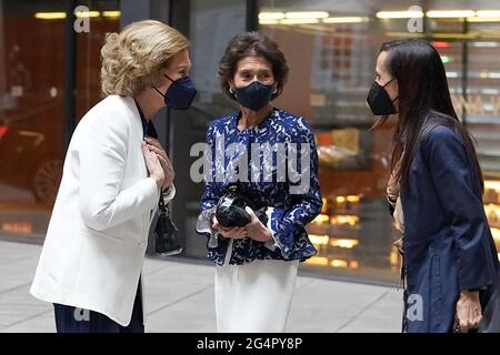 La reine Sofia d'Espagne assiste à la cérémonie de clôture de l'École de musique de la reine Sofia 20-21 au Musée Reina Sofia le 22 juin 2021 à Madrid, Espagne. Photo par Acero/AlterPhotos/ABACAPRESS.COM Banque D'Images