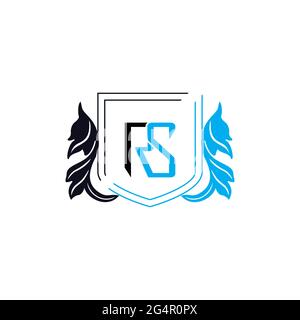 Lettre logo RS Alphabet icône symbole vectoriel Banque D'Images