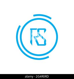 Lettre logo RS Alphabet icône symbole vectoriel Banque D'Images