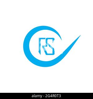 Lettre logo RS Alphabet icône symbole vectoriel Banque D'Images