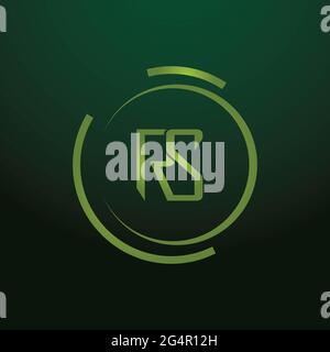 Lettre logo RS Alphabet icône symbole vectoriel Banque D'Images