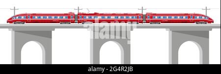 SkyTrain isolé sur blanc. Illustration de Vecteur