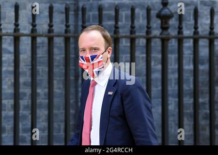 Downing Street Londres, Royaume-Uni. 23 juin 2021. Matt Hancock Secrétaire d'État à la Santé du Royaume-Uni arrive à Downing Street Credit: MARTIN DALTON/Alay Live News Banque D'Images