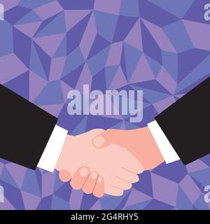 Résumé personnes acceptant les accords image Afficher les négociations Accord humains comprendre les uns les autres acceptant les différences la paix offrir le scellement Illustration de Vecteur