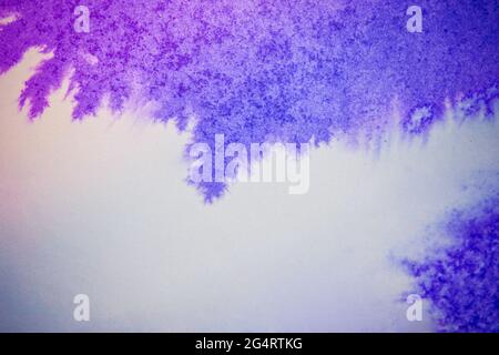 L'encre rose bleue s'étend Banque D'Images