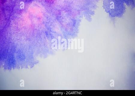 L'encre rose bleue s'étend Banque D'Images