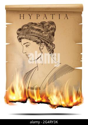 Le philosophe grec antique Hypatia Illustration de Vecteur