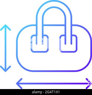 Icône de vecteur linéaire de gradient de taille de bagage à main Illustration de Vecteur
