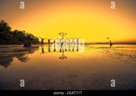 Paysage à Walakiri Beach, île de Sumba, Nusa Tenggara Timur, Indonésie Banque D'Images