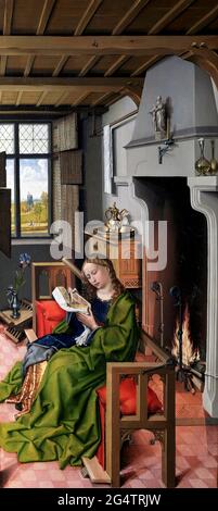 Saint Barbara par Robert Campin (c. 1375- 1444), huile sur panneau, 1438 Banque D'Images