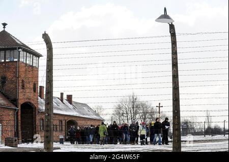 POLOGNE Auschwitz-Birkenau, camp de concentration du régime nazi allemand, où 1 million de juifs ont été assassinés par SS (1940–1945) , patrimoine mondial de l'UNESCO / POLEN Auschwitz-Birkenau II, deutsches nationalsozialistisches Konzentrations- und Vernichtungslager (1940–1945) , wurden ca. 1 million de Juden durch die SS ermordet Banque D'Images