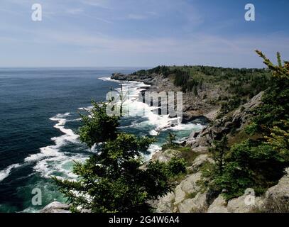 Océan Atlantique depuis l'île Monhegan du Maine-est Banque D'Images