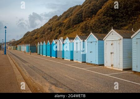 Plage et front de mer de Bournemouth vides, en raison des restrictions de Covid-19 en octobre 2020, Bournemouth, Dorset, Angleterre - 20 octobre 2020 Banque D'Images