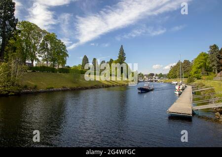 La ville de fort Augustus à l'extrémité sud du Loch Ness dans les Highlands écossais, Royaume-Uni Banque D'Images