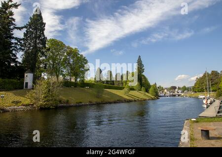 La ville de fort Augustus à l'extrémité sud du Loch Ness dans les Highlands écossais, Royaume-Uni Banque D'Images