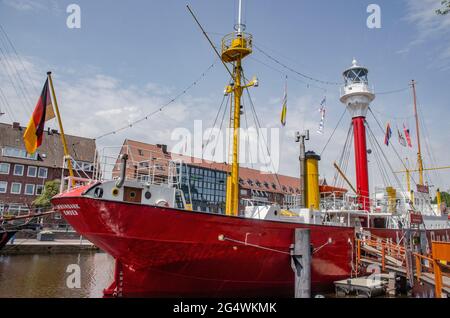 Emden, Musées-Feuerschiff 'Amrumbank Banque D'Images