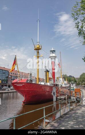 Emden, Musées-Feuerschiff 'Amrumbank Banque D'Images